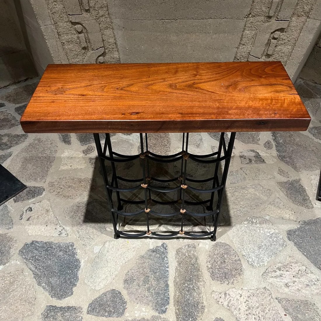 1950s Style Arthur Umanoff Wine Bar Table 12 Bottle Rack - 11