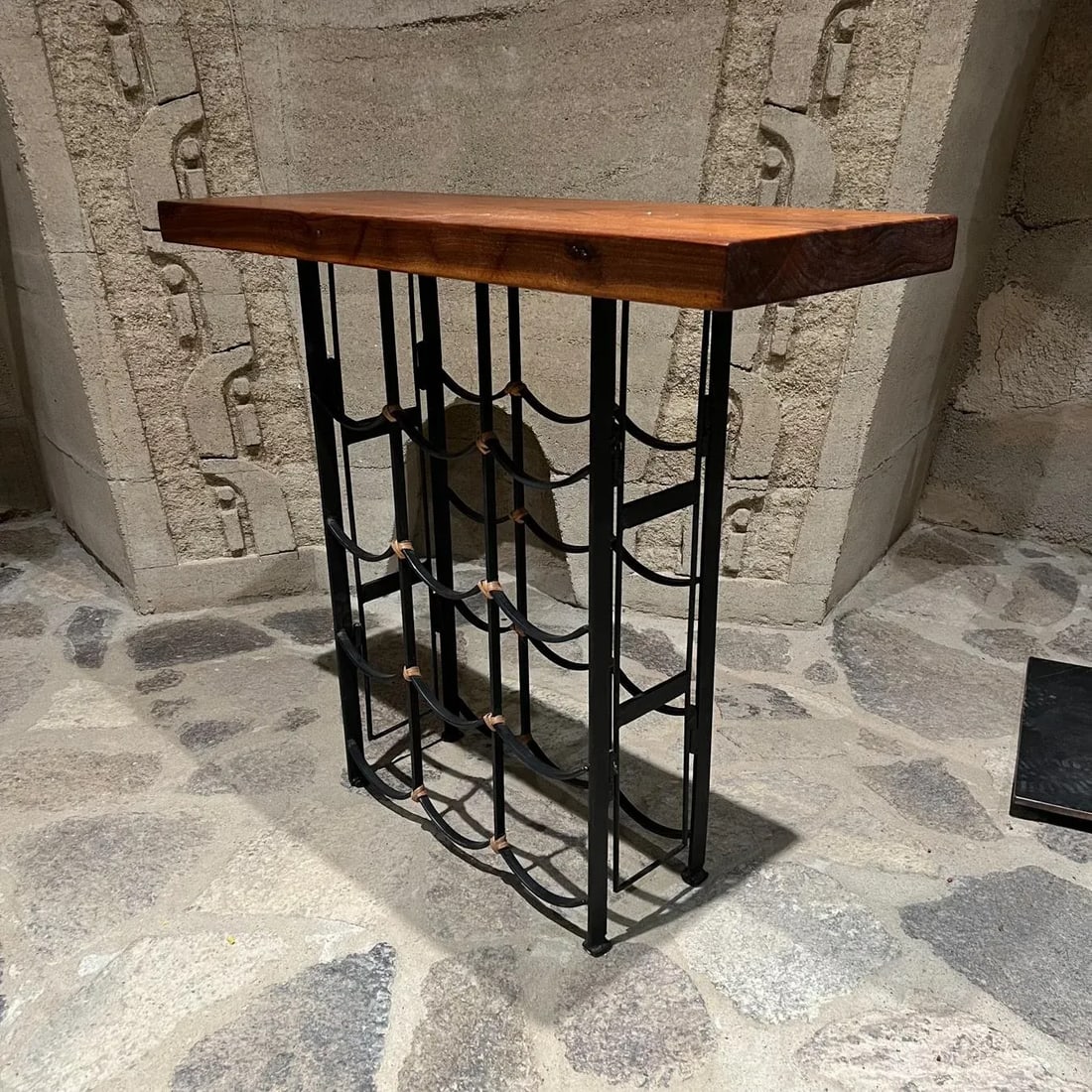 1950s Style Arthur Umanoff Wine Bar Table 12 Bottle Rack - 8