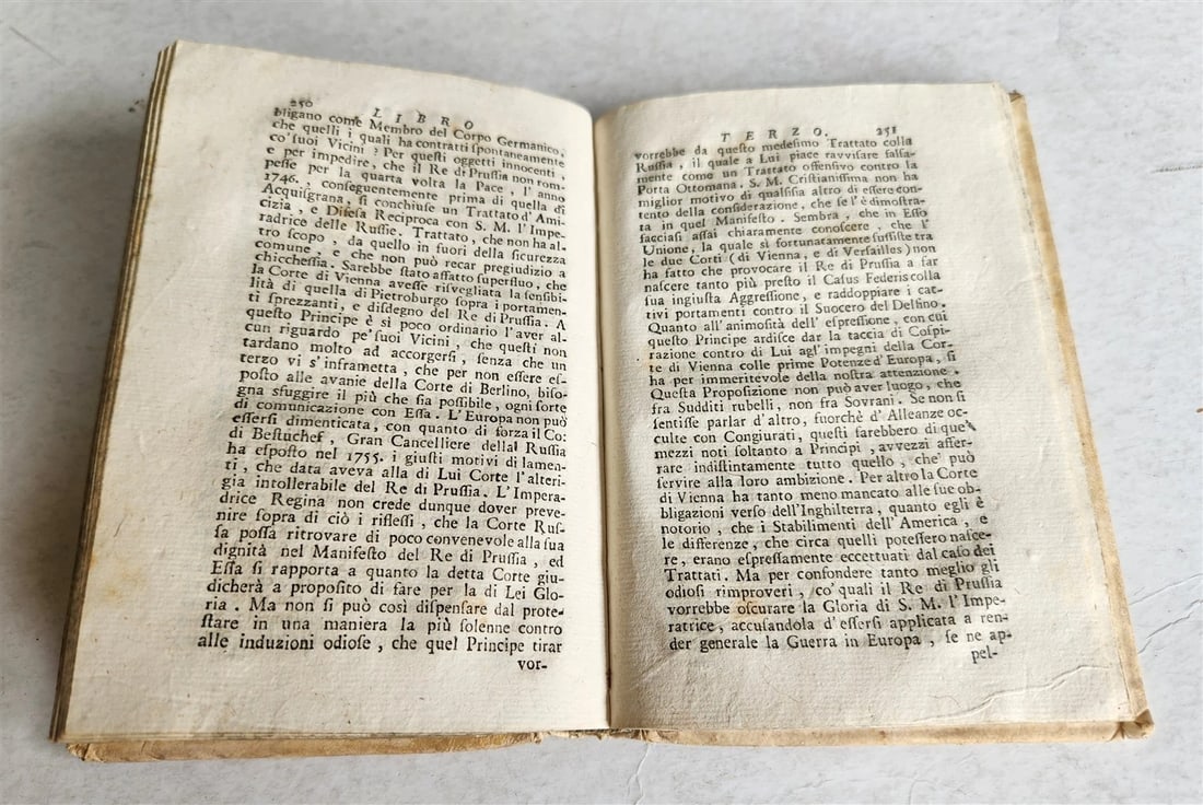 1757 HISTORY of YEAR 1756 in ITALIAN antique VELLUM BINDING - 9