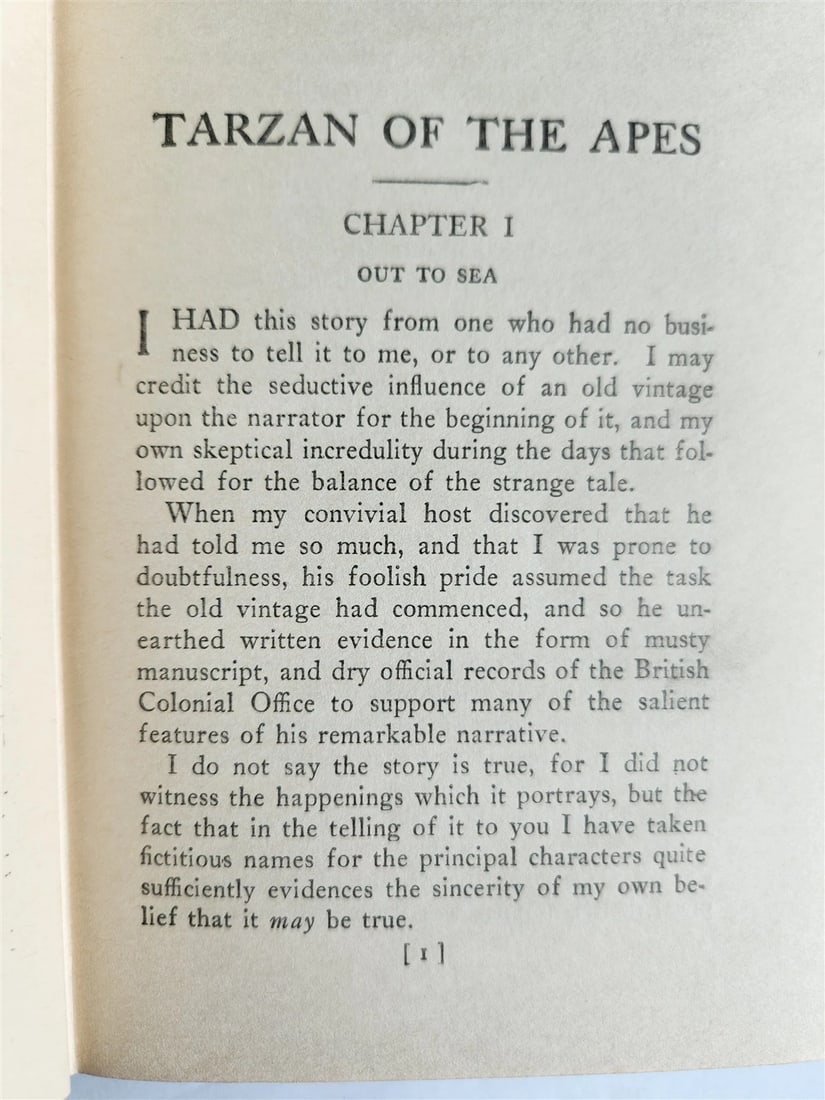 1914 TARZAN of the APES by Edgar Rice Burroughs ANTIQUE - 5