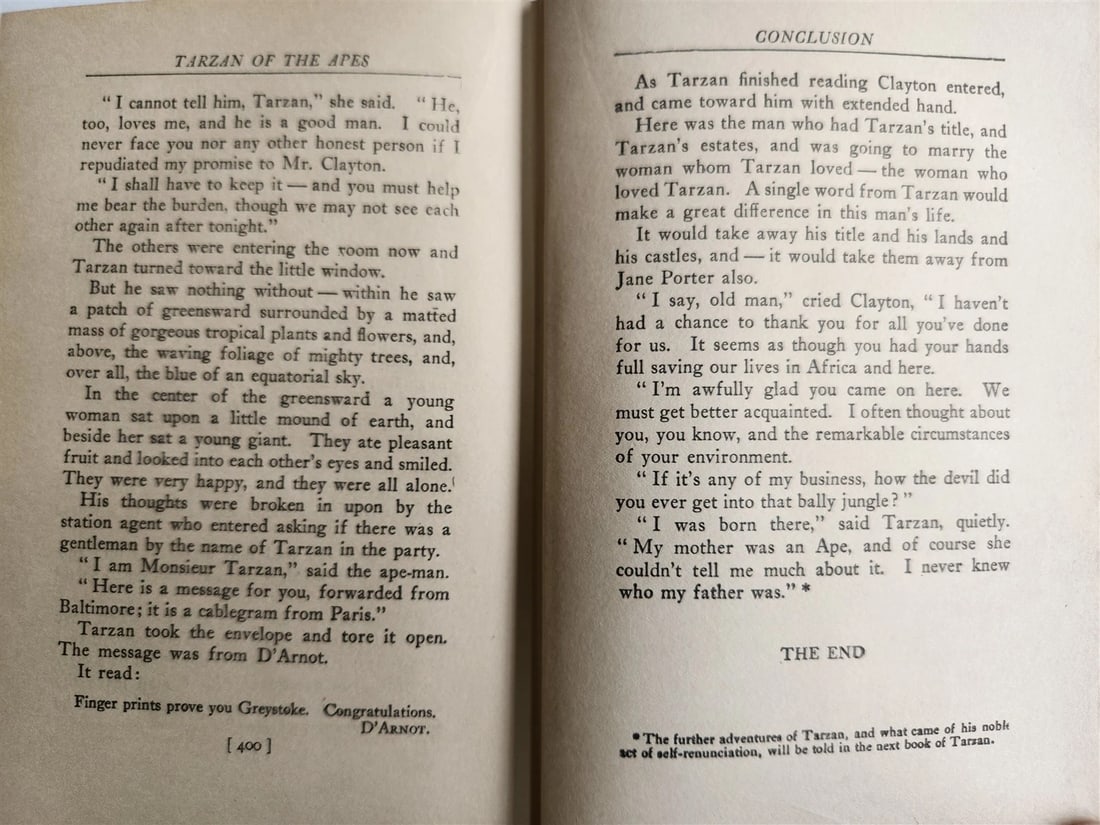 1914 TARZAN of the APES by Edgar Rice Burroughs ANTIQUE - 7