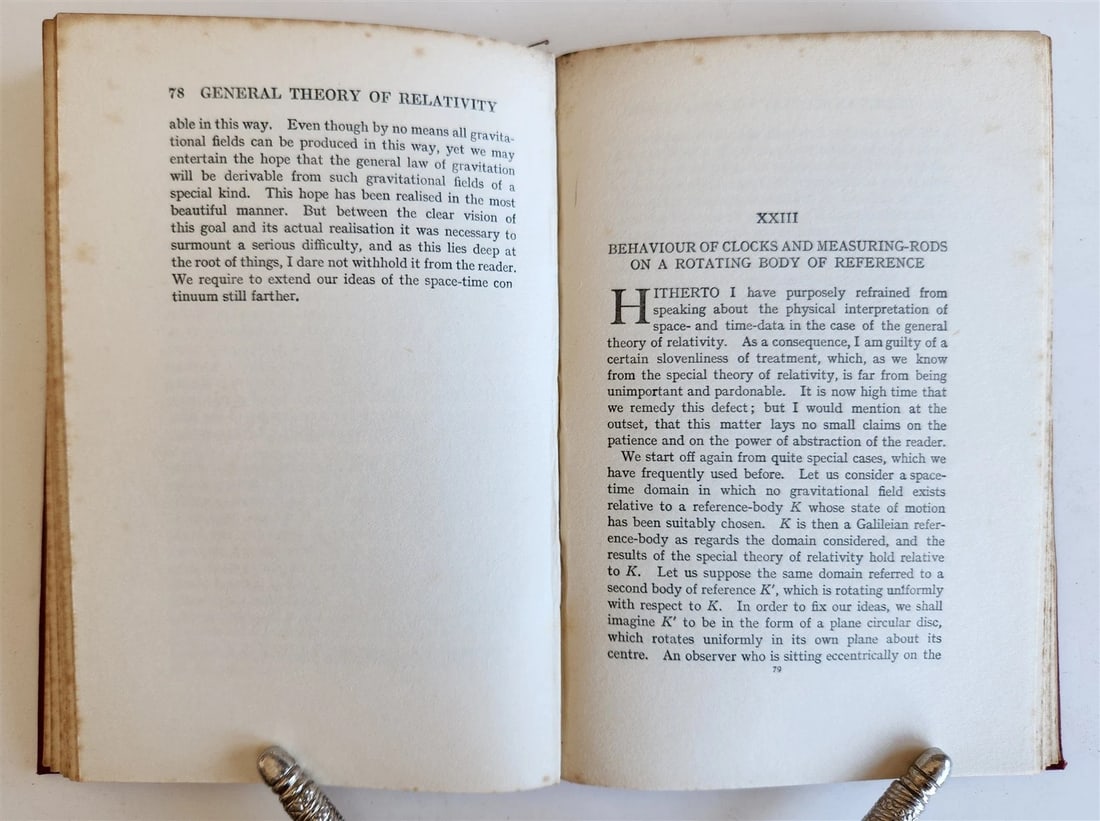 1924 EINSTEIN The Theory of Relativity in ENGLISH antique - 8