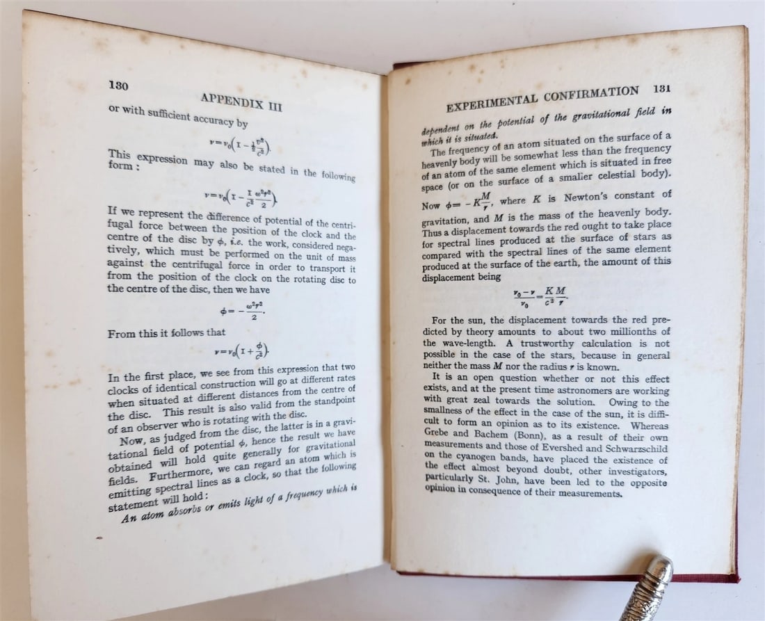 1924 EINSTEIN The Theory of Relativity in ENGLISH antique - 9