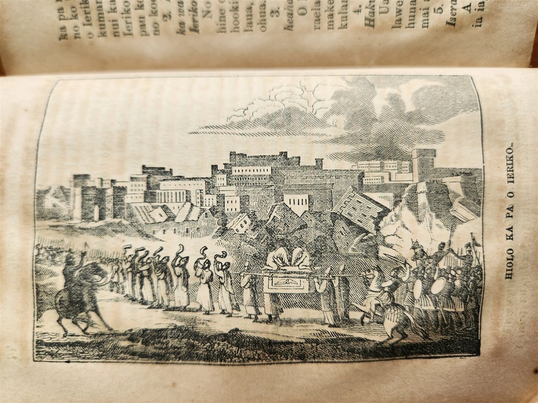 1864 BIBLE STORIES in HAWAIIAN antique ILLUSTRATED rare - 7