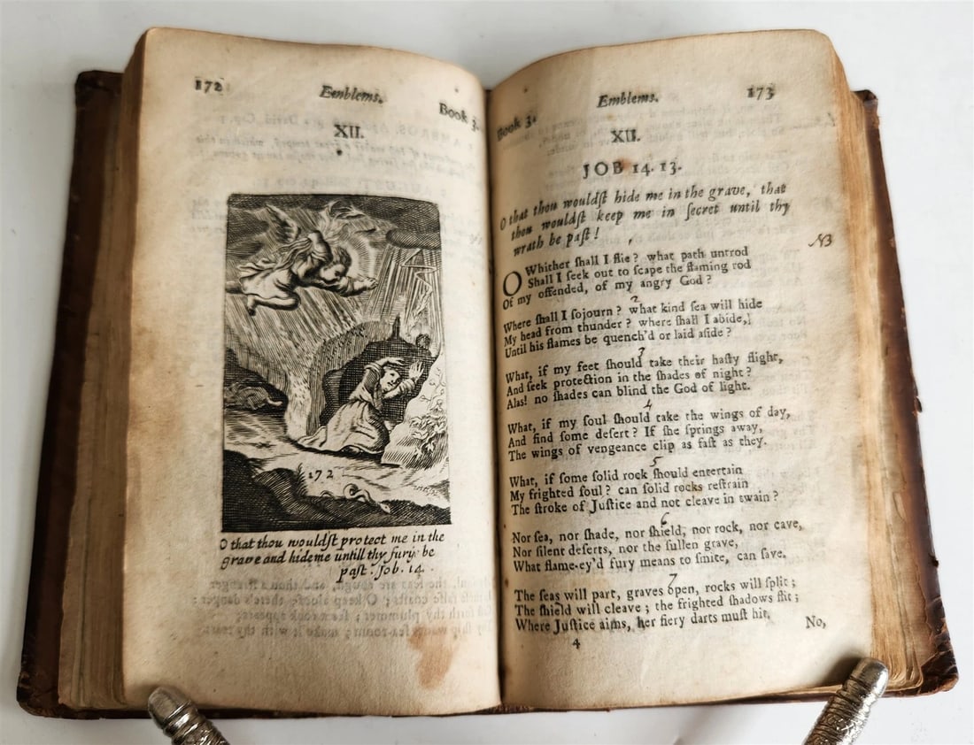 1634 ILLUSTRATED EMBLEM BOOK by Francis Quarles ANTIQUE in ENGLISH - 6