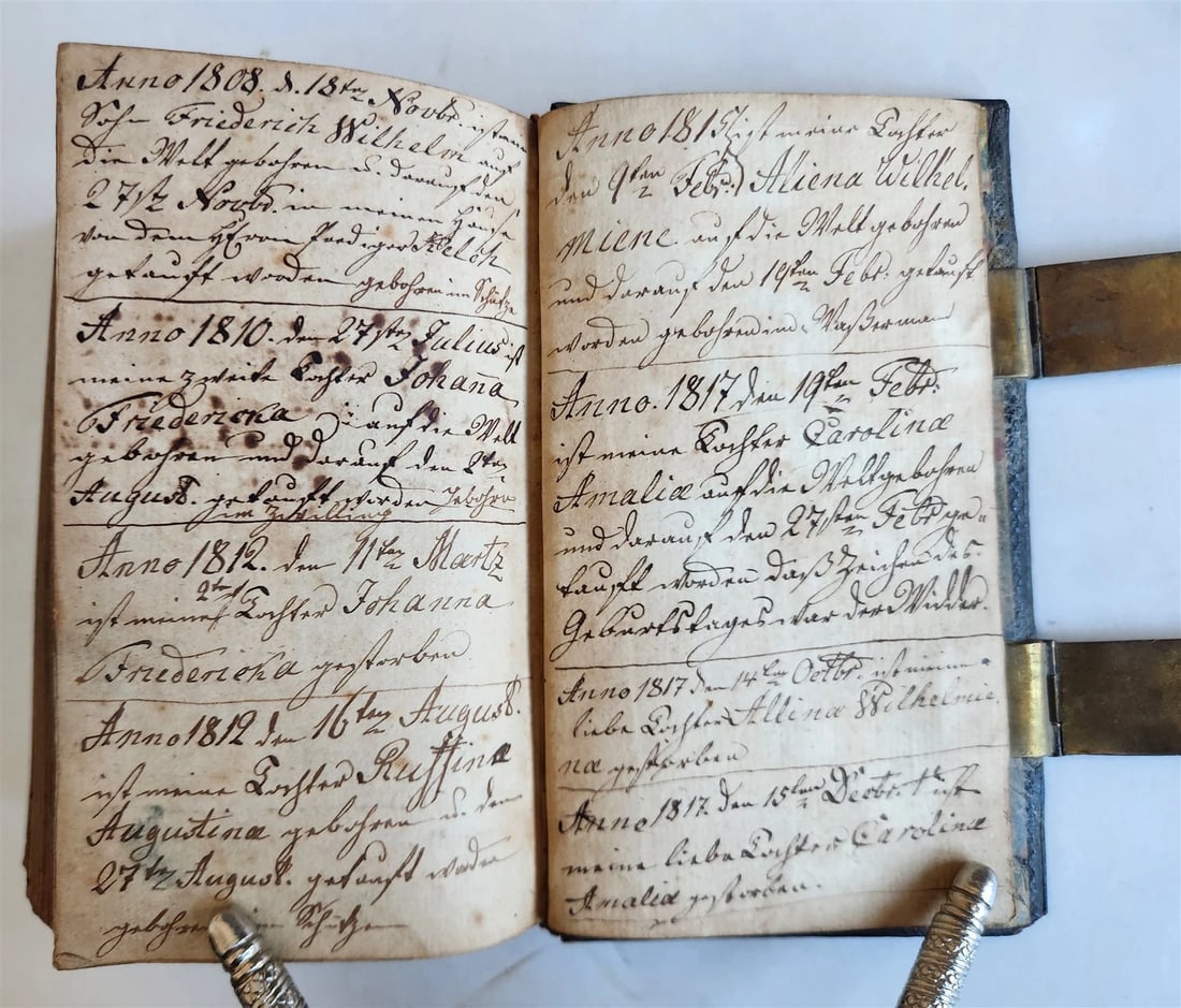 1793 GERMAN HYMNAL printed in KONIGSBERG antique DECORATIVE BINDING w/ CLASPS - 13