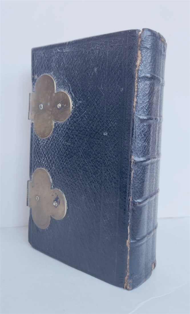 1793 GERMAN HYMNAL printed in KONIGSBERG antique DECORATIVE BINDING w/ CLASPS - 4