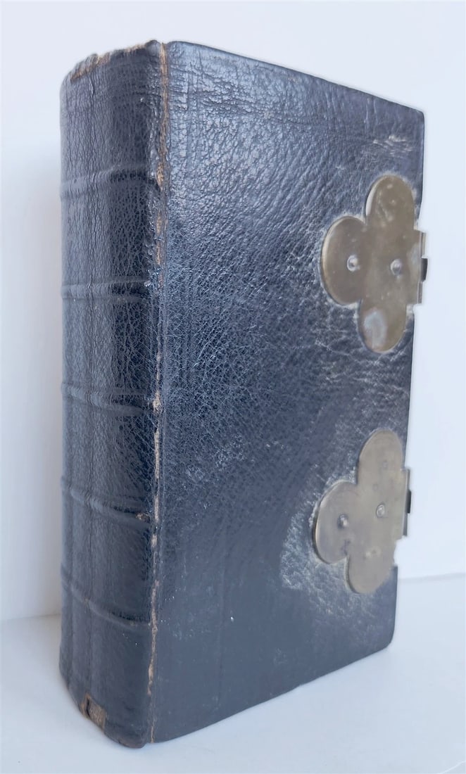 1793 GERMAN HYMNAL printed in KONIGSBERG antique DECORATIVE BINDING w/ CLASPS - 5