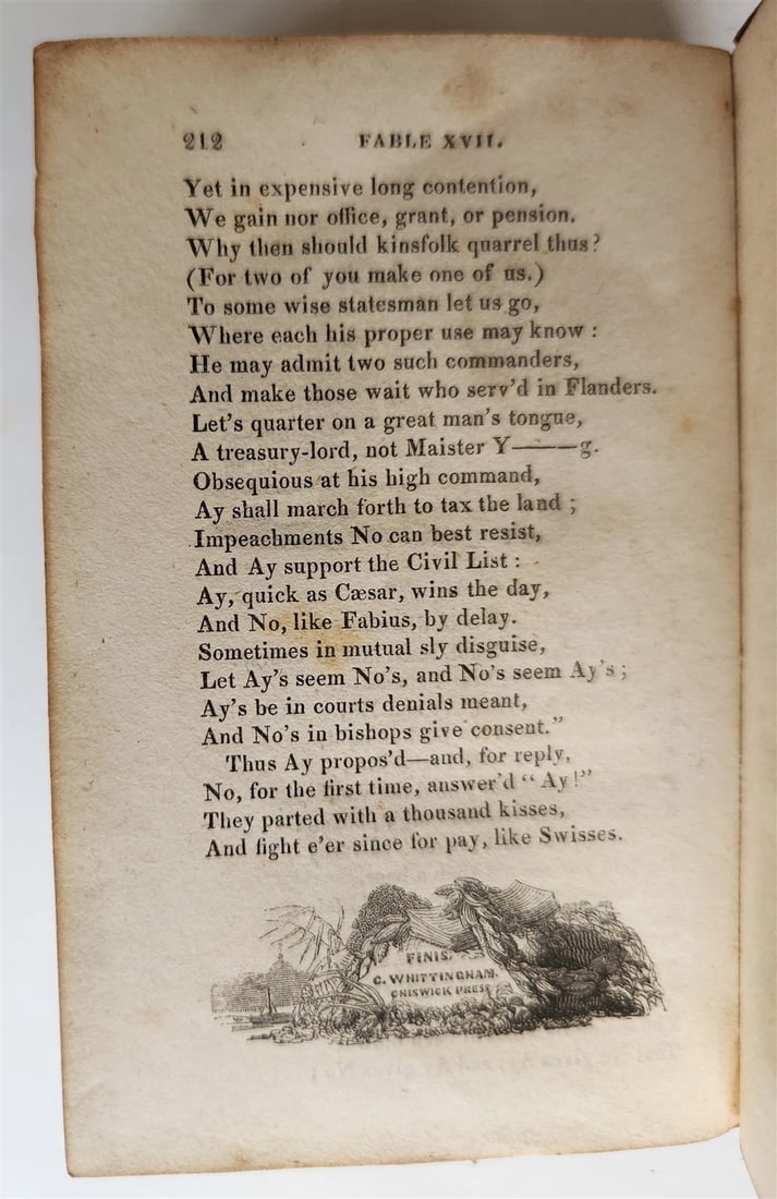 1820 FABLES by JOHN GAY antique in ENGLISH illustrated - 6