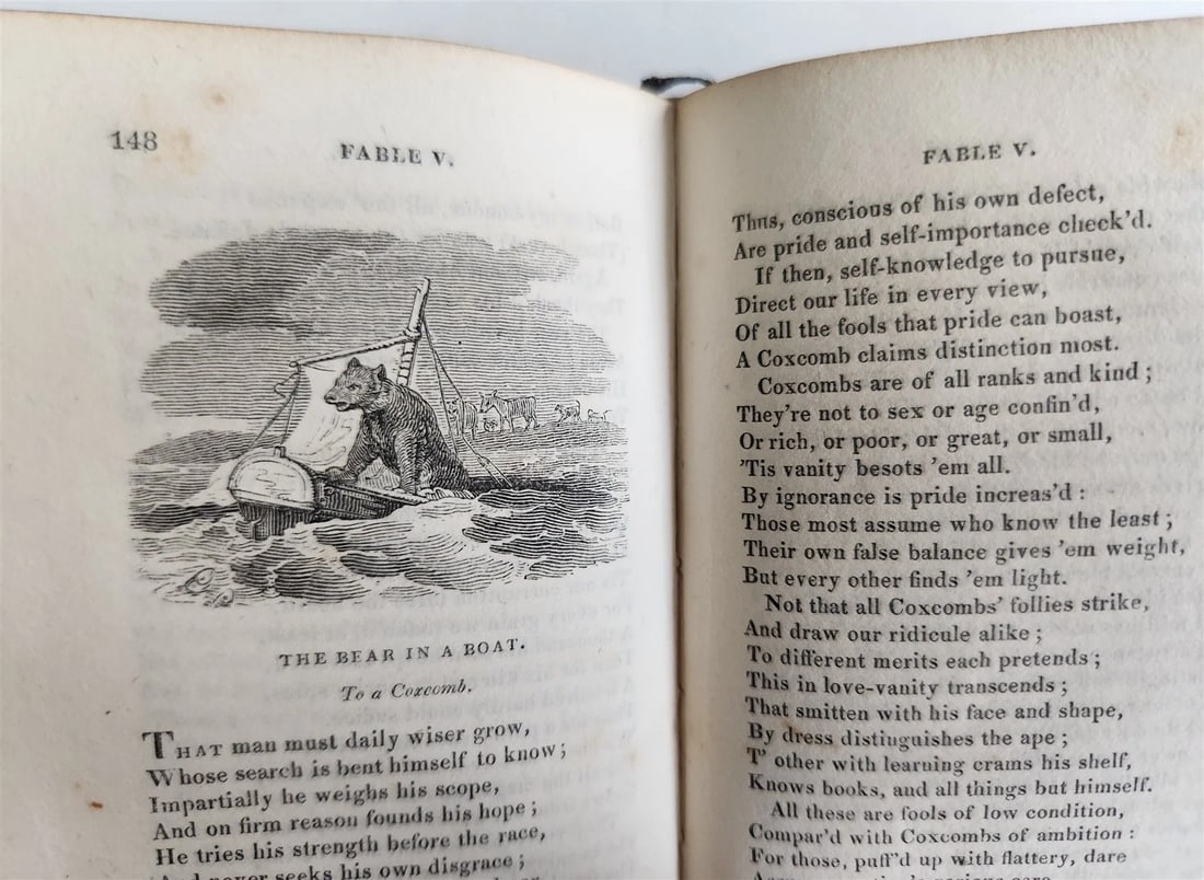 1820 FABLES by JOHN GAY antique in ENGLISH illustrated - 7