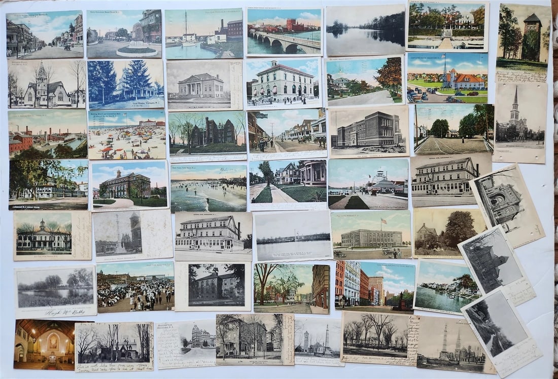 NEW JERSEY NJ lot of 89 ANTIQUE & VINTAGE POSTCARDS - 2