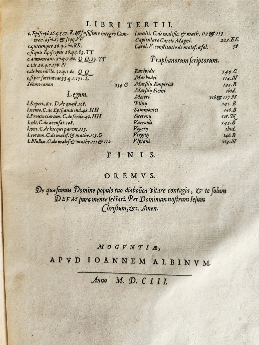 1603 Disquisitionum magicarum by Martin DEL RIO antique MAGIC TREATISE FOLIO - 7