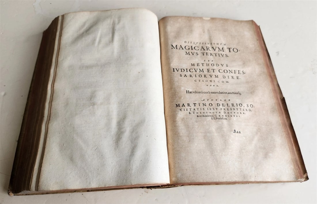 1603 Disquisitionum magicarum by Martin DEL RIO antique MAGIC TREATISE FOLIO - 8