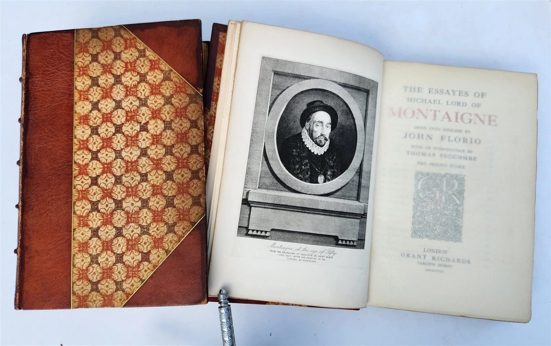 1908 ESSAYES of MICHAEL LORD of MONTAIGNE antique 3 VOLUMES in ENGLISH LTD ED. - 2