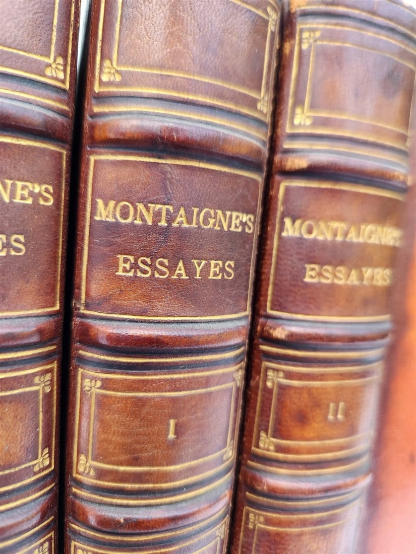 1908 ESSAYES of MICHAEL LORD of MONTAIGNE antique 3 VOLUMES in ENGLISH LTD ED. - 5