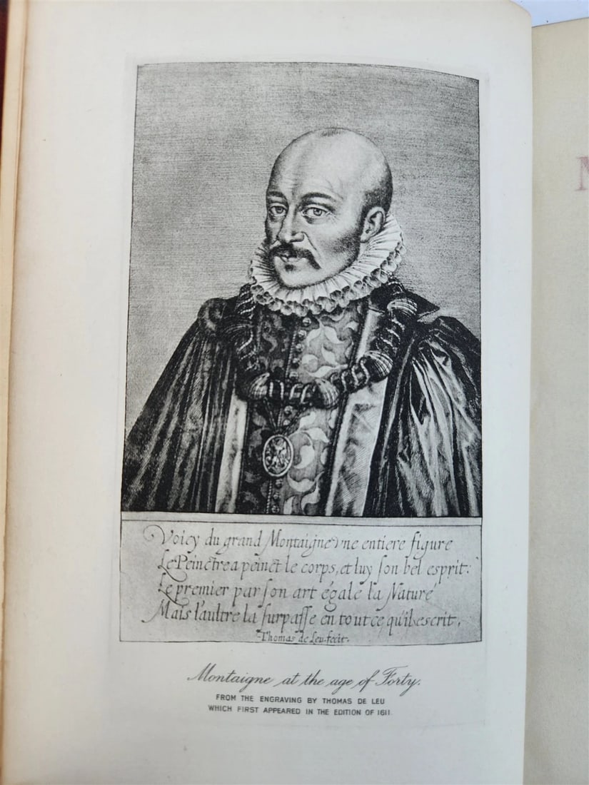 1908 ESSAYES of MICHAEL LORD of MONTAIGNE antique 3 VOLUMES in ENGLISH LTD ED. - 8