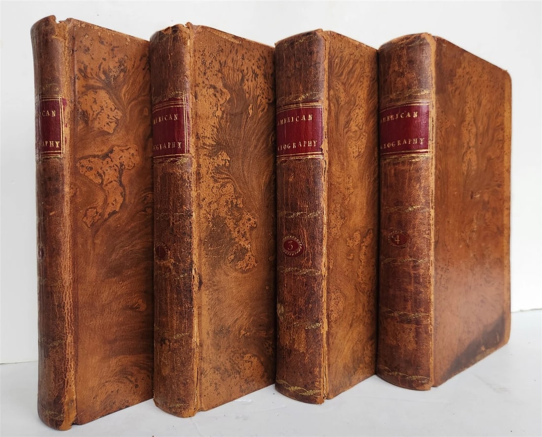 1796 Historical Geographical Commercial Philosophical View of USA 4 VOLS antique (1 of 19)