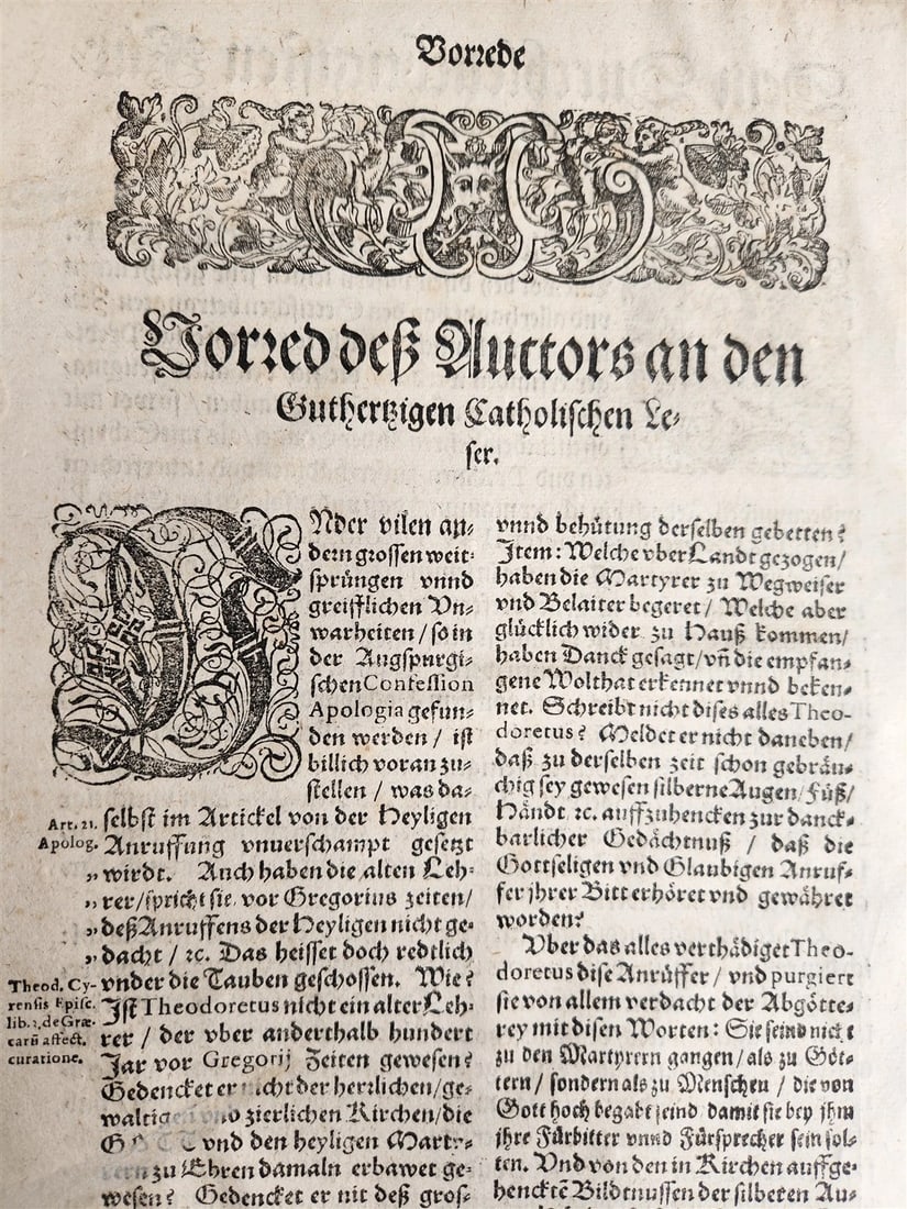 1607 GERMAN THEOLOGY ILLUSTRATED antique PIGSKIN BOUND FOLIO - 5