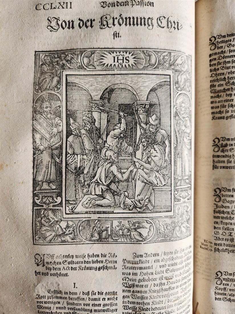 1607 GERMAN THEOLOGY ILLUSTRATED antique PIGSKIN BOUND FOLIO - 8