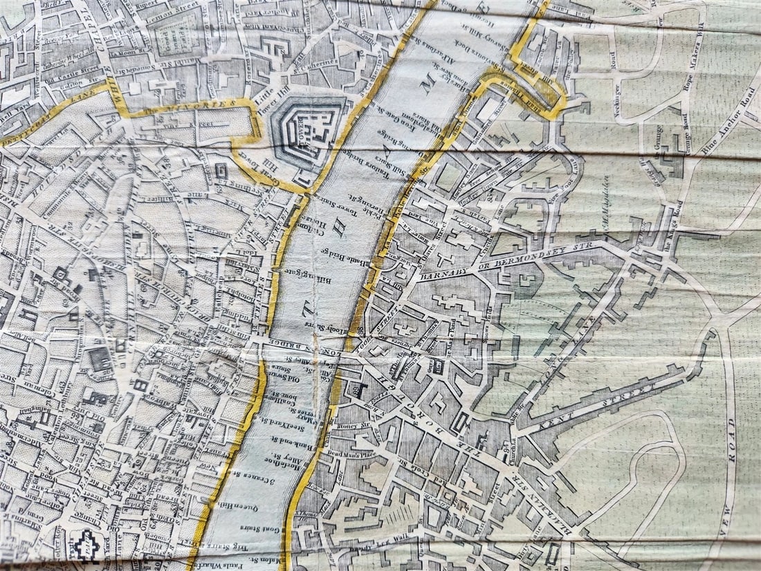 1790s PLAN OF LONDON WESTMINSTER & SOUTHWARK antique - 3