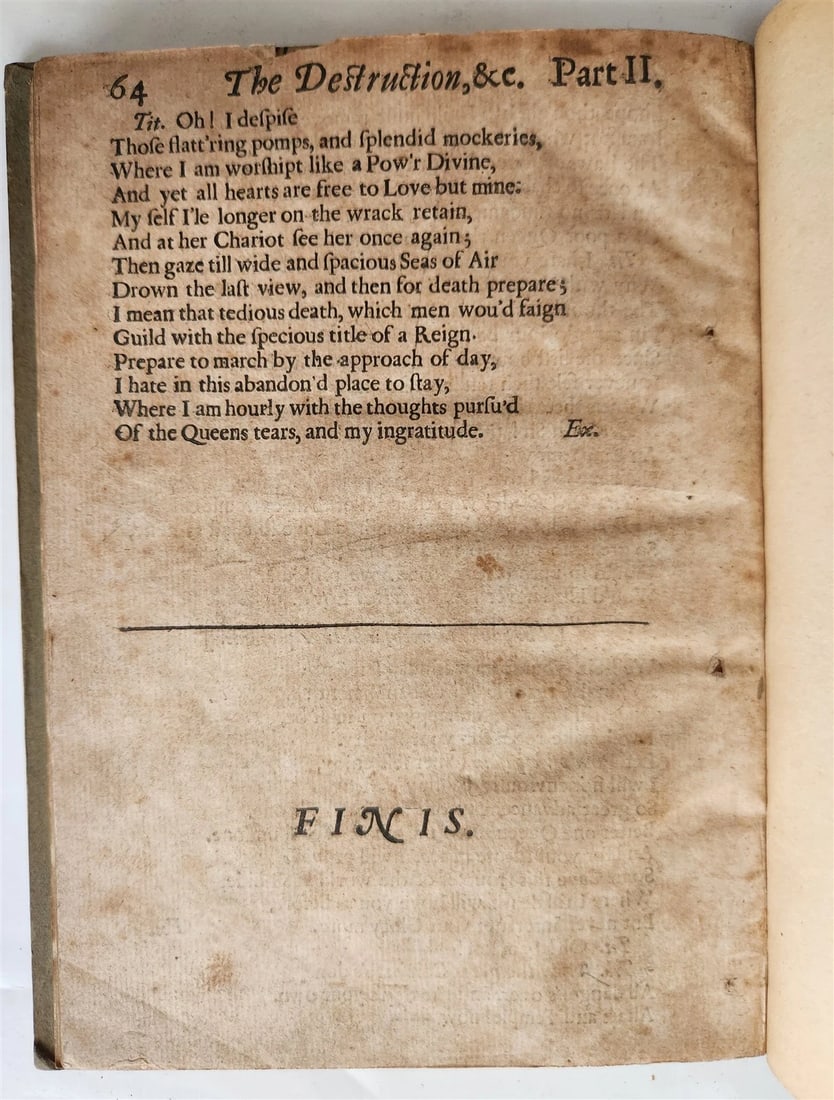 1677 Destruction of Jerusalem by Titus Vespasian antique Theatre play in ENGLISH - 3