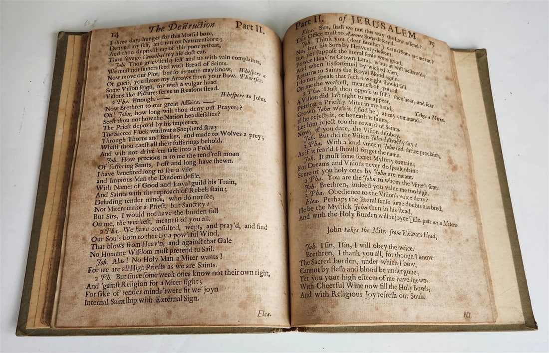 1677 Destruction of Jerusalem by Titus Vespasian antique Theatre play in ENGLISH - 4