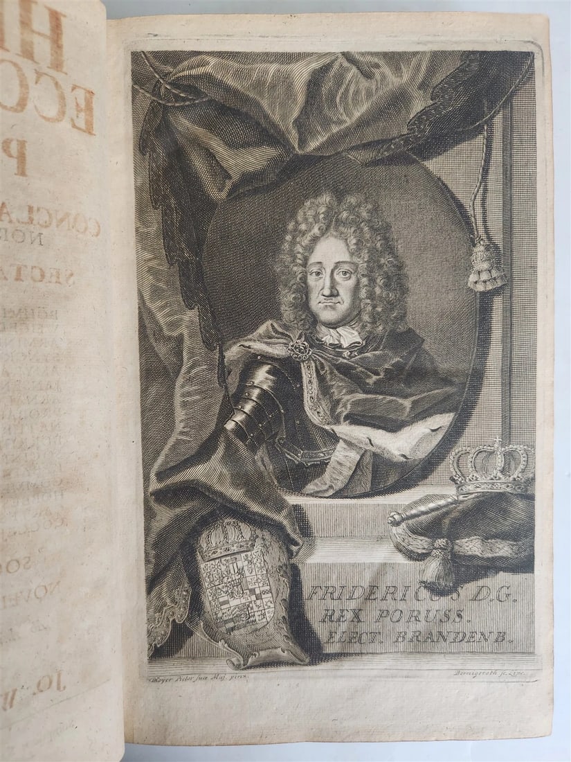 1709 HISTORIA ECCLESIASTICA VELLUM BOUND FOLIO antique - 4