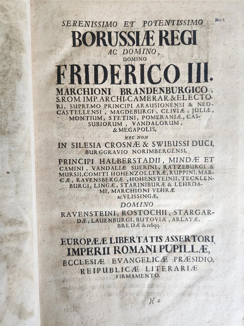 1709 HISTORIA ECCLESIASTICA VELLUM BOUND FOLIO antique - 8