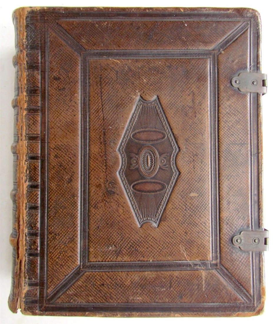1782 BIBLE LEATHER BOUND w/ CLASPS BIBLIA SACRA antique in DUTCH NETHERLANDS - 4