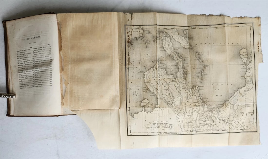 1839 TRAVELS SOUTHEAST ASIA antique ILLUSTRATED Hindustan Malaya Siam China - 18