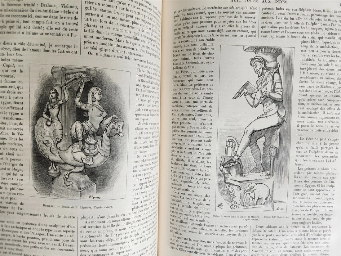 1885 HISTORY of VOYAGES ILLUSTRATED antique CHILE TUNISIA POLYNESIA INDIA - 11