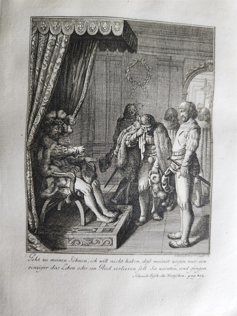 1785 LIVES & PORTRAITS of GREAT GERMANS antique ILLUSTRATED FOLIO - 8