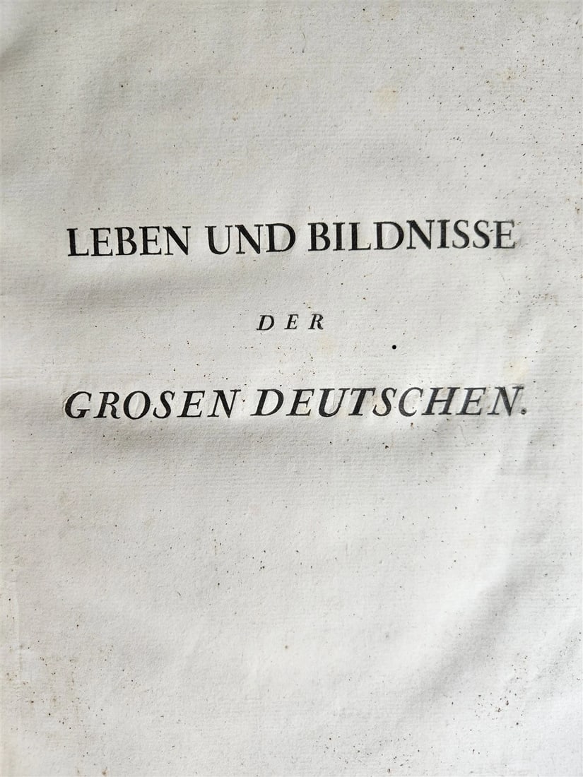 1785 LIVES & PORTRAITS of GREAT GERMANS antique ILLUSTRATED FOLIO - 2
