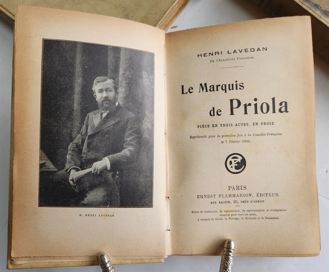 LOT OF 6 ANTIQUE 1890s VELLUM BOUND BOOKS 19th CENTURY decorative - 2