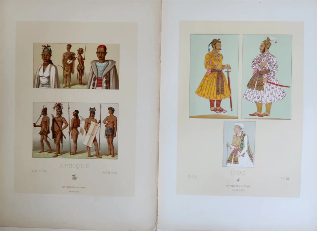 LE COSTUME by RACINET ILLUSTRATED AFRICA INDIA & TURKEY antique 24 PLATES - 6