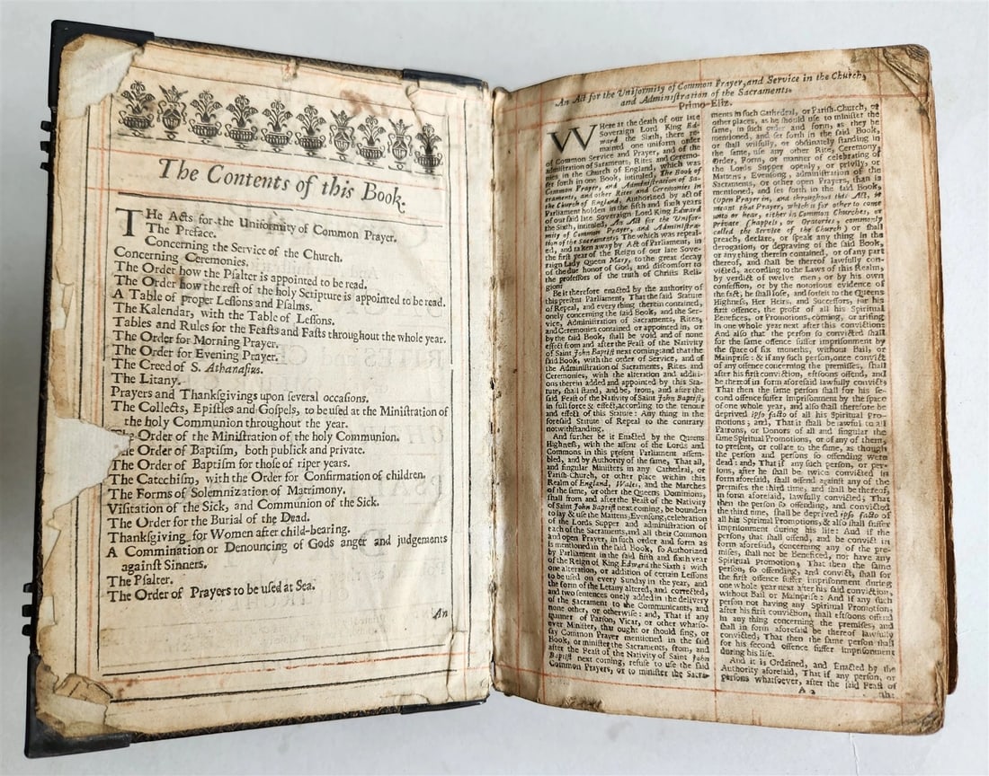 1650 BIBLE in ENGLISH antique FINE ORIGINAL BINDING w/ SILVER CORNER PIECES - 13