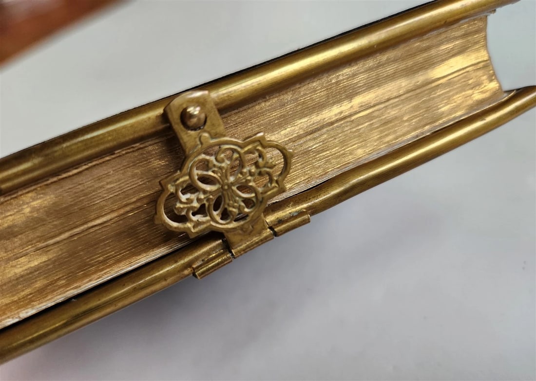 1905 HYMNAL in GERMAN antique DECORATIVE VELVET BINDING w/ METAL ORNAMENT - 5