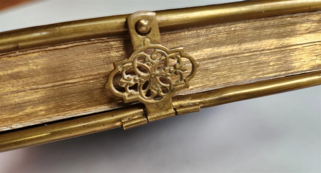 1905 HYMNAL in GERMAN antique DECORATIVE VELVET BINDING w/ METAL ORNAMENT - 6