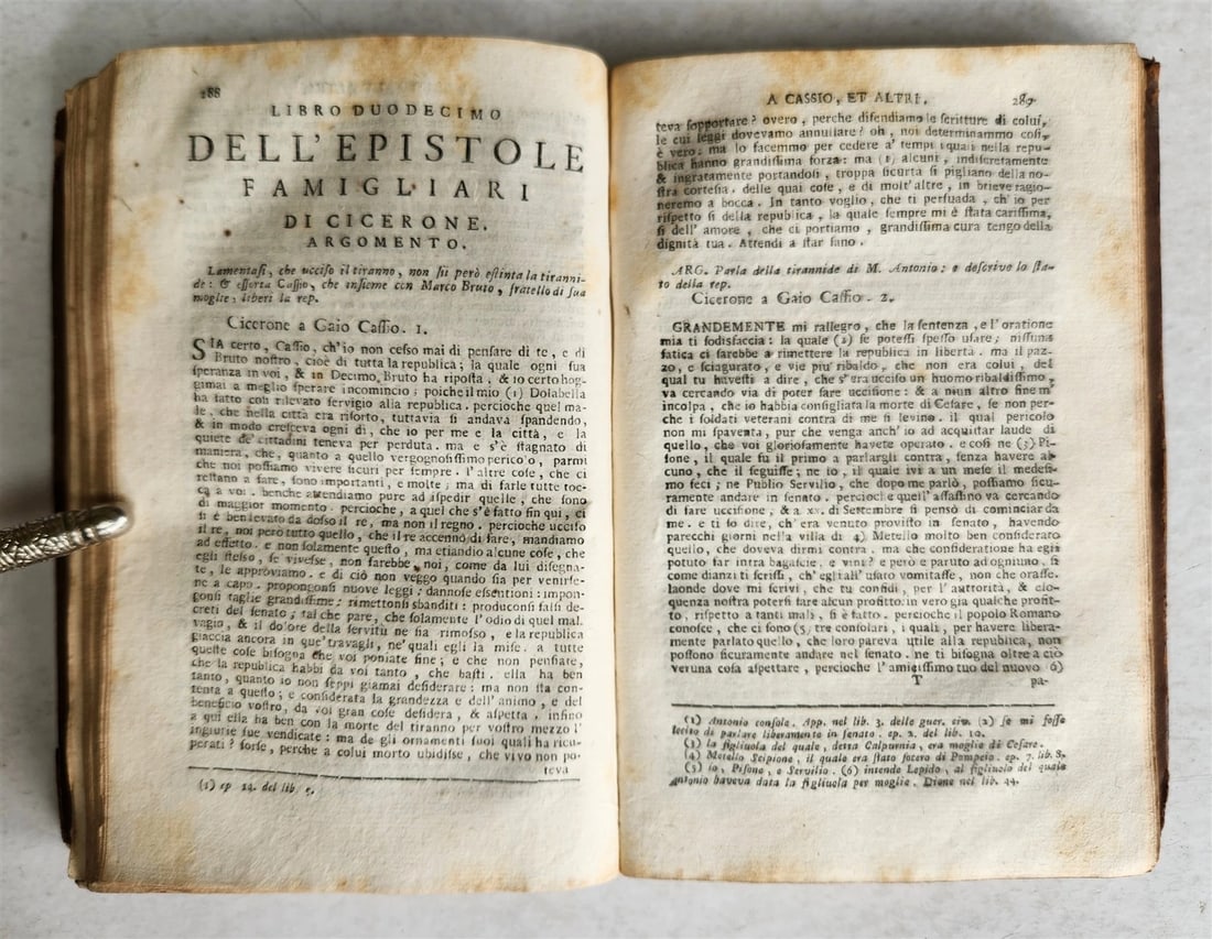 1761 LE EPISTOLE FAMIGLIARI di CICERONE da ALDO MANUZIO antique - 5