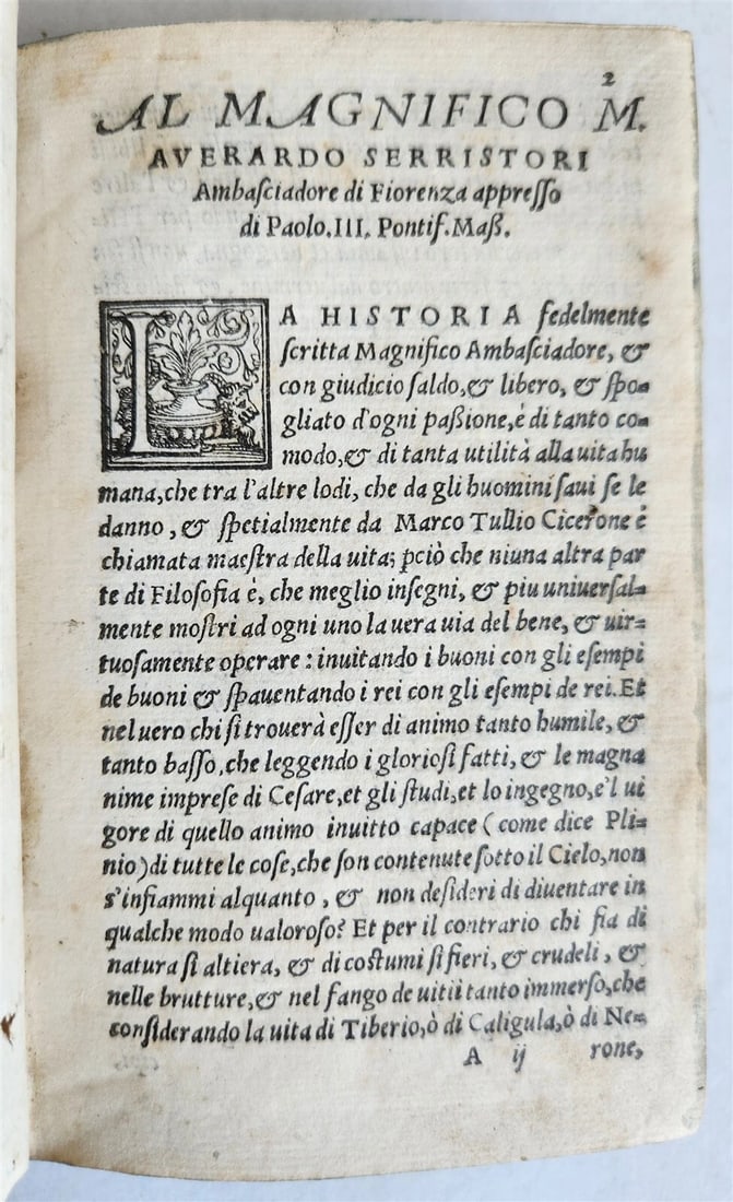 1554 LIFE of TWELVE CAESARS by SUETONIUS antique VELLUM BOUND ROMAN HISTORY - 3