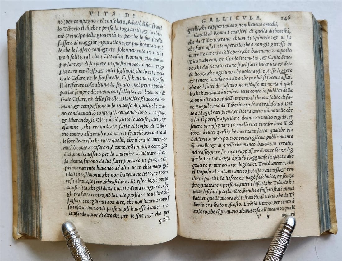 1554 LIFE of TWELVE CAESARS by SUETONIUS antique VELLUM BOUND ROMAN HISTORY - 6