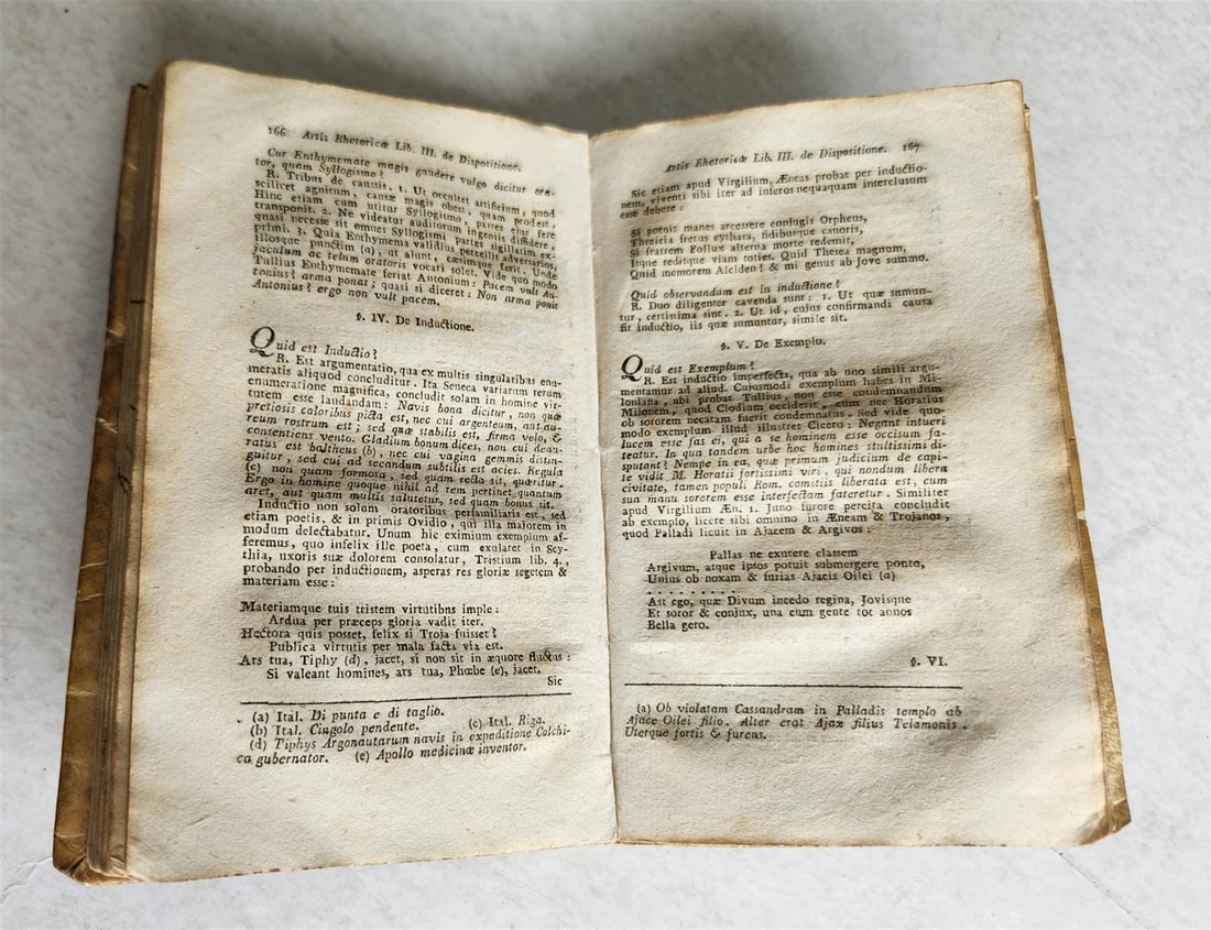 1819 DE ARTE RHETORICA by P. DOMINICO DECOLONIA antique VELLUM BOUND - 5