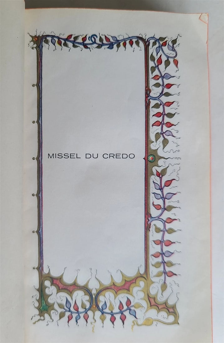 1934 MISSAL in FRENCH antique BEAUTIFULLY ILLUSTRATED MISSEL du CREDO - 2