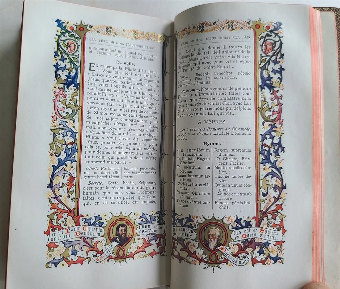 1934 MISSAL in FRENCH antique BEAUTIFULLY ILLUSTRATED MISSEL du CREDO - 6