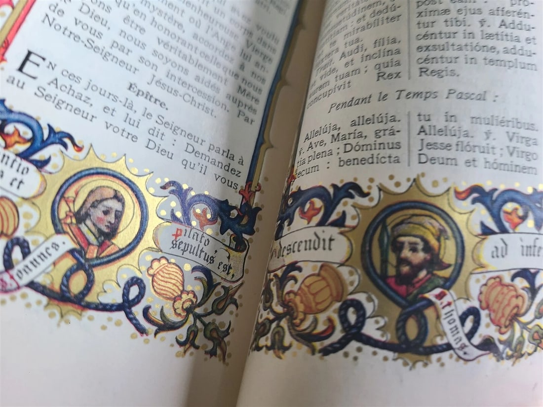 1934 MISSAL in FRENCH antique BEAUTIFULLY ILLUSTRATED MISSEL du CREDO - 7