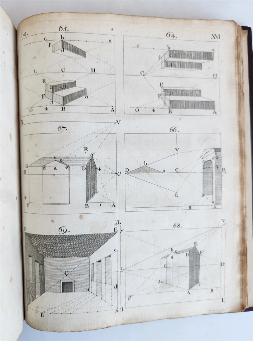 1754 ART of PERSPECTIVE & DESIGN by Joshua Kirby antique ILLUSTRATED w/51 PLATES - 11