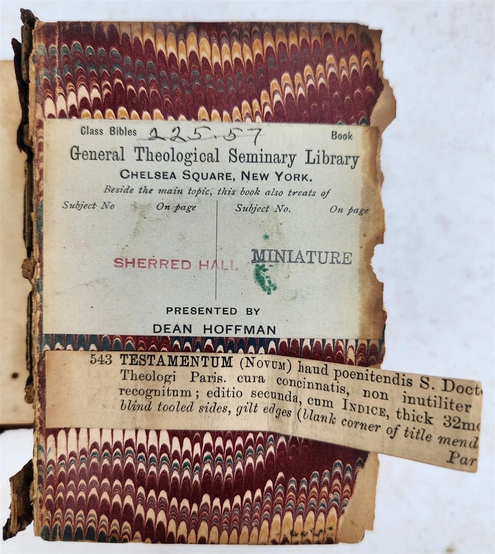 1565 BIBLE in FRENCH antique RARE pocket size SANCTUM IESU CHRISTI EVANGELIUM - 7