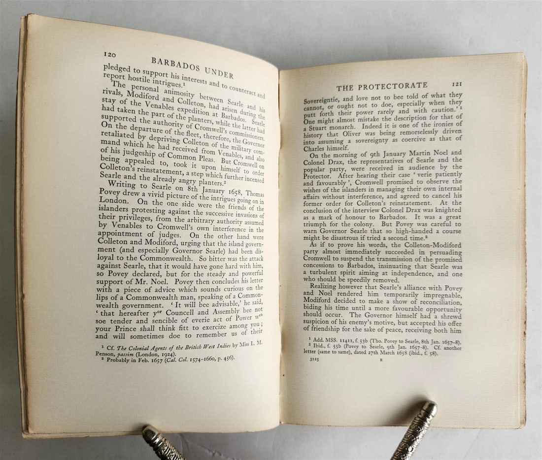 1926 HISTORY of BARBADOS 1625-1685 by VINCENT HARLOW antique - 2