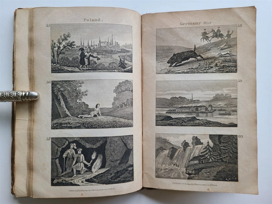 1823 SCENES in EUROPE antique illustrated CHILDRENS BOOK - 11