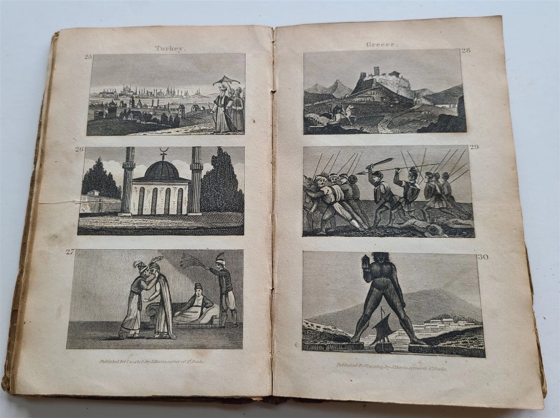 1823 SCENES in EUROPE antique illustrated CHILDRENS BOOK - 6